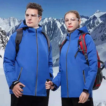 Нови дамски/мъжки комплекти зимни костюми за сноуборд Ски костюми Водоустойчиви ветроустойчиви модни якета за сняг