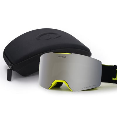 Magnetinio stulpelio paviršiaus PC slidinėjimo akiniai dvigubi nerasojantys lauko snieglenčių akiniai vyriški ir moteriški modeliai slidinėjimo akiniai