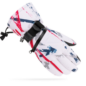 Ανδρικά γάντια σκι Fleece Snowboard Γάντια Snowmobile Μοτοσικλέτα ιππασίας Χειμερινά γάντια Αντιανεμικά αδιάβροχα γυναικεία γάντια για το χιόνι