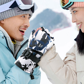 Мъжки ски ръкавици Поларени ръкавици за сноуборд Моторни шейни Мотоциклет Зимни ръкавици Ветроустойчиви Водоустойчиви женски ръкавици за сняг