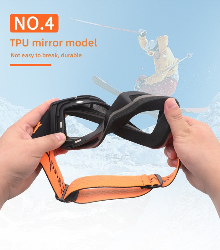 Magnetinio siurbimo kolonėlės paviršiaus dvigubi slidinėjimo akiniai vyriški ir moteriški nerasojantys snieglenčių akiniai lauko slidinėjimo akiniai