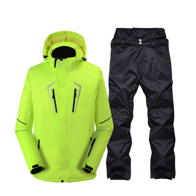 Fashion Men Snow Suit slidinėjimo kostiumas 2021 m. žiemos lauko slidinėjimo dėvėjimas snieglenčių rūbai neperšlampami vėjo slidinėjimo striukės kelnės
