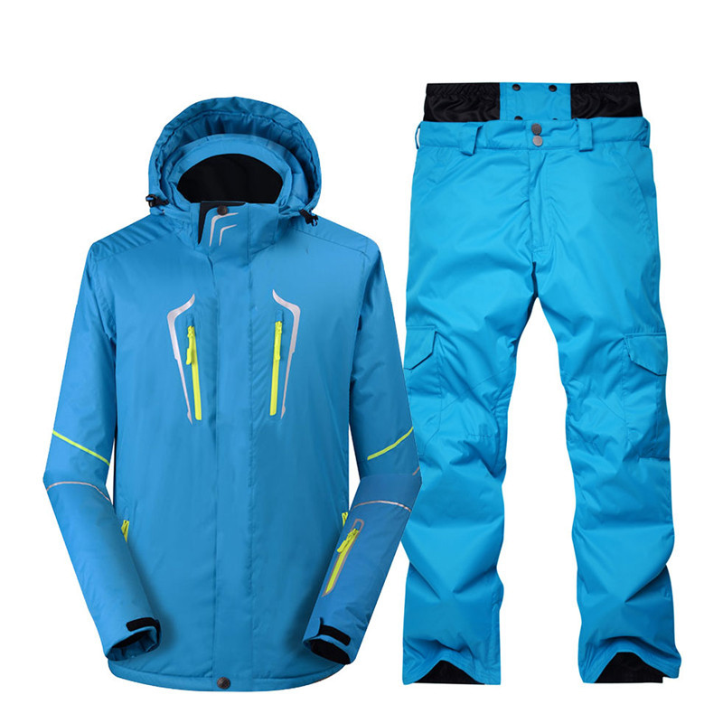 Fashion Men Snow Suit slidinėjimo kostiumas 2021 m. žiemos lauko slidinėjimo dėvėjimas snieglenčių rūbai neperšlampami vėjo slidinėjimo striukės kelnės