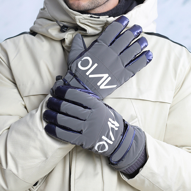 Vyriškos žieminės, vandeniui atsparios dviračių pirštinės