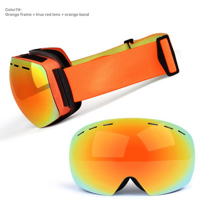 Dviejų lęšių kompiuteriniai slidinėjimo akiniai Lauko sportiniai snieglenčių akiniai nuo rasojimo ir vėjo, skirti vyrams ir moterims.