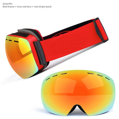 Dviejų lęšių kompiuteriniai slidinėjimo akiniai Lauko sportiniai snieglenčių akiniai nuo rasojimo ir vėjo, skirti vyrams ir moterims.