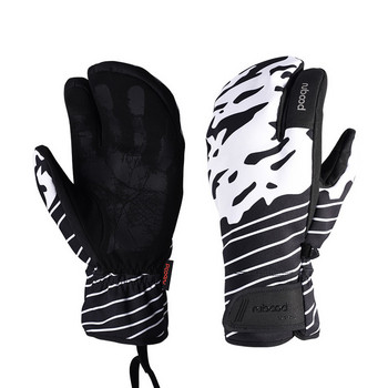 Γάντια σκι νέου στυλ Χειμερινά ανθεκτικά στο κρύο -30° Ζεστά αντιανεμικά αδιάβροχα αδιάβροχα γάντια αφής κορδόνι κατά της απώλειας για υπαίθρια αθλητικά γάντια