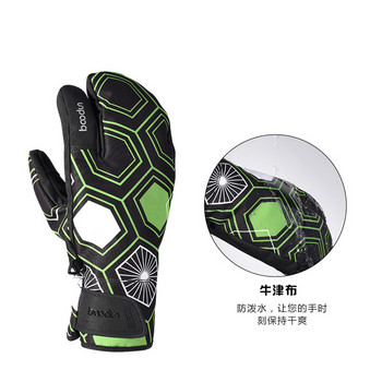 Нов стил ски ръкавици зимни студоустойчиви -30° топли ветроустойчиви водоустойчиви въжета със сензорен екран анти-загубени спортни ръкавици на открито