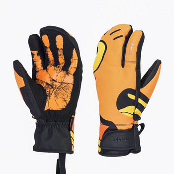 Нов стил ски ръкавици зимни студоустойчиви -30° топли ветроустойчиви водоустойчиви въжета със сензорен екран анти-загубени спортни ръкавици на открито
