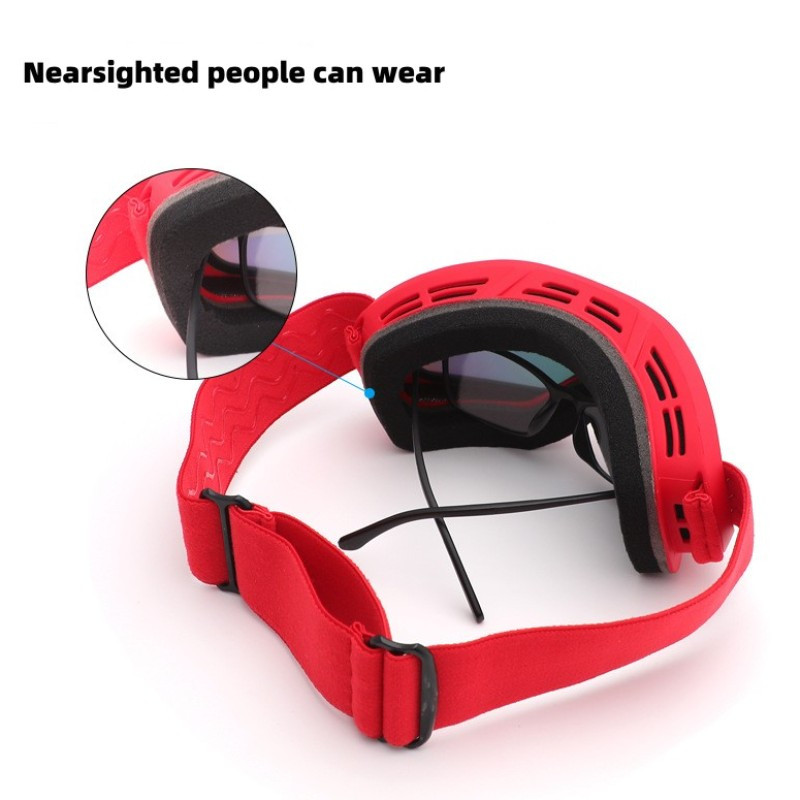 Dvisluoksniai nerasojantys slidinėjimo akiniai vyriški ir moteriški lauko sportui priešvėjiniai ir nerasojantys snieglenčių akiniai žieminiai snieglenčių akiniai