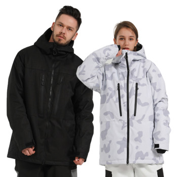 Νέο μονόχρωμο γυναικείο ανδρικό κοστούμι σκι 2022 Αντιανεμικό αδιάβροχο θερμικό σνόουμπορντ μπουφάν μόδας παλτό χιονιού Χειμερινό κοστούμι εξωτερικού χώρου