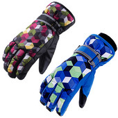 Žiema Tėtis Sūnus Berniukas Sportas Neperšlampamas Mama Mergina Slidinėjimo Pirštinės Sniego Pirštinės Lauke Šiltos Vyriškos Moterys Snieglentės Pirštinės Termo drabužiai