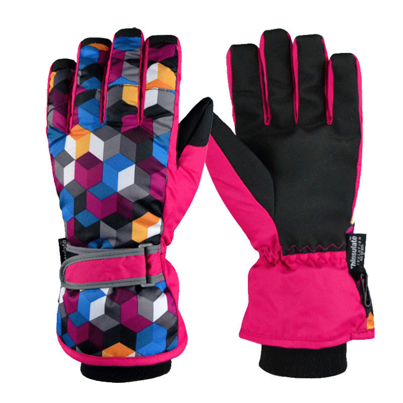 Žiema Tėtis Sūnus Berniukas Sportas Neperšlampamas Mama Mergina Slidinėjimo Pirštinės Sniego Pirštinės Lauke Šiltos Vyriškos Moterys Snieglentės Pirštinės Termo drabužiai