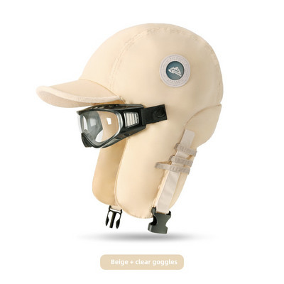 Lauko slidinėjimo perkūno skrybėlė žieminė vyrų ir moterų jojimo akiniai ir šilta skrydžio kepurė, atspari vėjui ir vandeniui