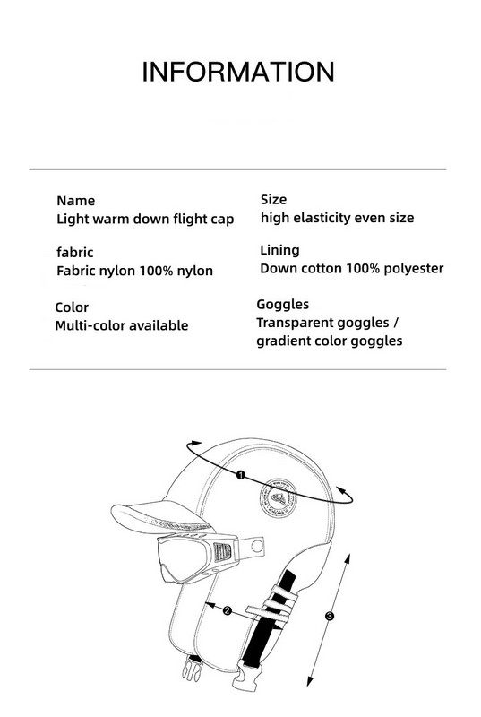Lauko slidinėjimo perkūno skrybėlė žieminė vyrų ir moterų jojimo akiniai ir šilta skrydžio kepurė, atspari vėjui ir vandeniui