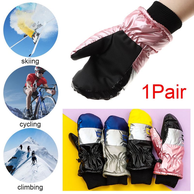 Divat télen kell csúszásmentes gyerekeknek gyerekeknek hosszú ujjú ujjatlan kesztyű gyerekeknek síkesztyűk szélálló vízálló hó snowboard