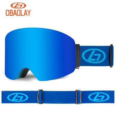 Užsegami dvigubo objektyvo kompiuteriniai slidinėjimo akiniai Lauko sportiniai nuo rasojimo ir vėjo snieglenčių akiniai vyrams ir moterims.