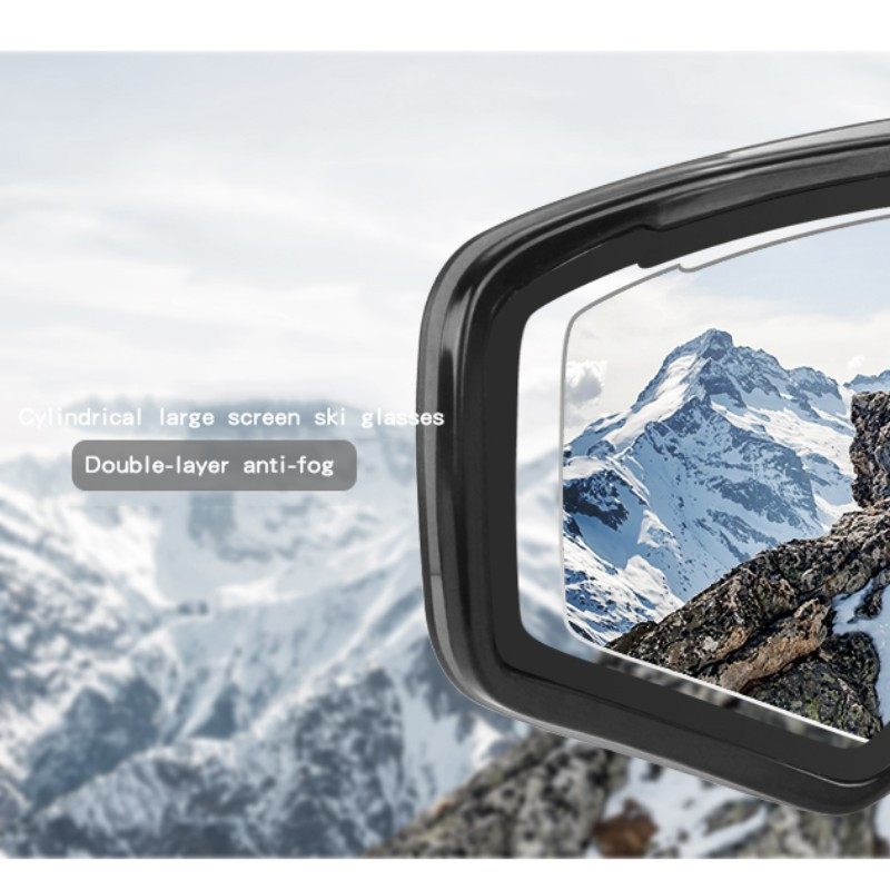 Užsegami dvigubo objektyvo kompiuteriniai slidinėjimo akiniai Lauko sportiniai nuo rasojimo ir vėjo snieglenčių akiniai vyrams ir moterims.