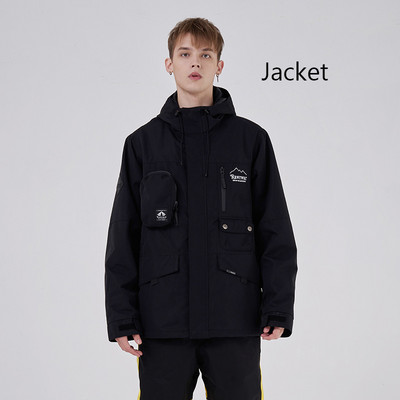 Nauja Slidinėjimo striukė Moteriška Šilta Lauko Sportinė Snieglenčių Striukė Vyriška Vėjui atspari vandeniui Slidinėjimo kostiumas Žieminiai drabužiai Paltai su gobtuvu