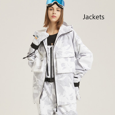 Naujos viršūnės Slidinėjimo striukės Vyriškos moteriškos slidinėjimo kostiumai Lauko snieglenčių kostiumai Pastorinti šilti žieminiai drabužiai Paltai Atsparūs vėjui Neperšlampami