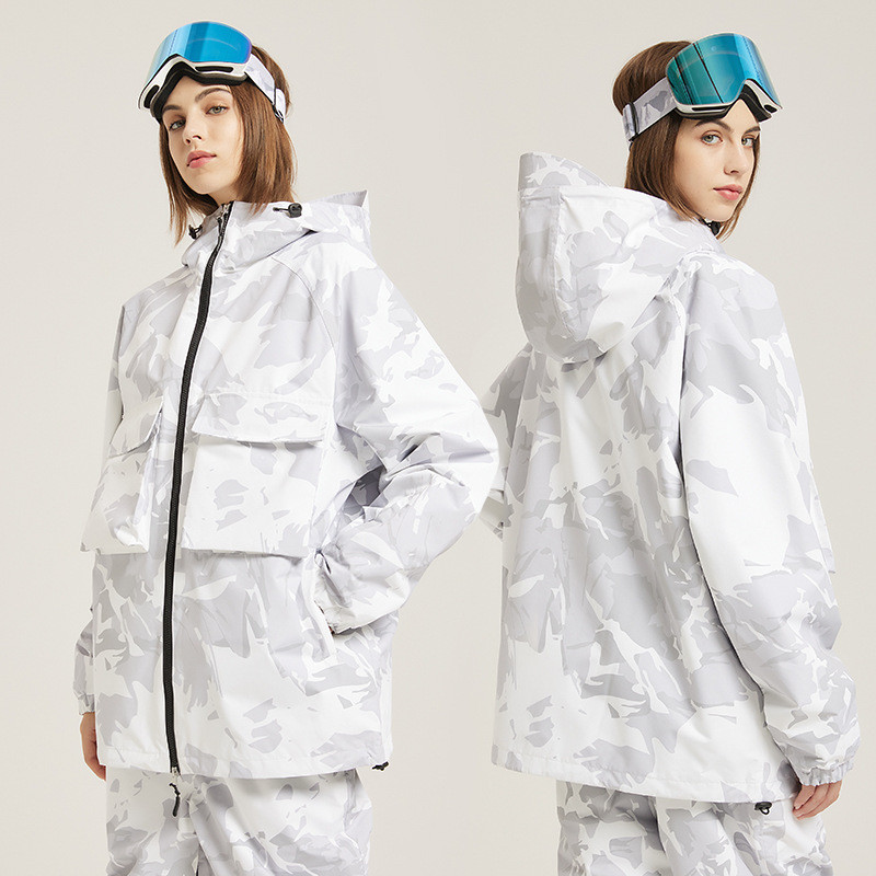 Naujos viršūnės Slidinėjimo striukės Vyriškos moteriškos slidinėjimo kostiumai Lauko snieglenčių kostiumai Pastorinti šilti žieminiai drabužiai Paltai Atsparūs vėjui Neperšlampami
