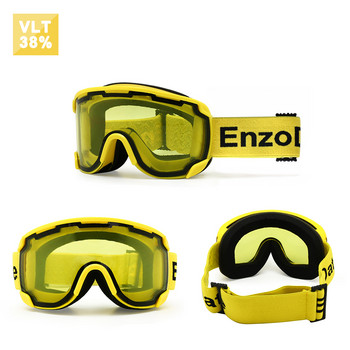 EnzoDate Ski Snow Goggles Dual Lens Anit Fog UV Protection Зимни спортове Козирка Сноуборд Слънчеви очила