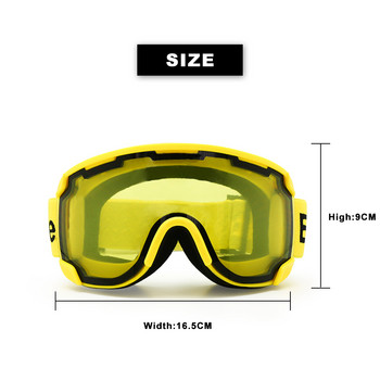 EnzoDate Ski Snow Goggles Dual Lens Anit Fog UV Protection Зимни спортове Козирка Сноуборд Слънчеви очила