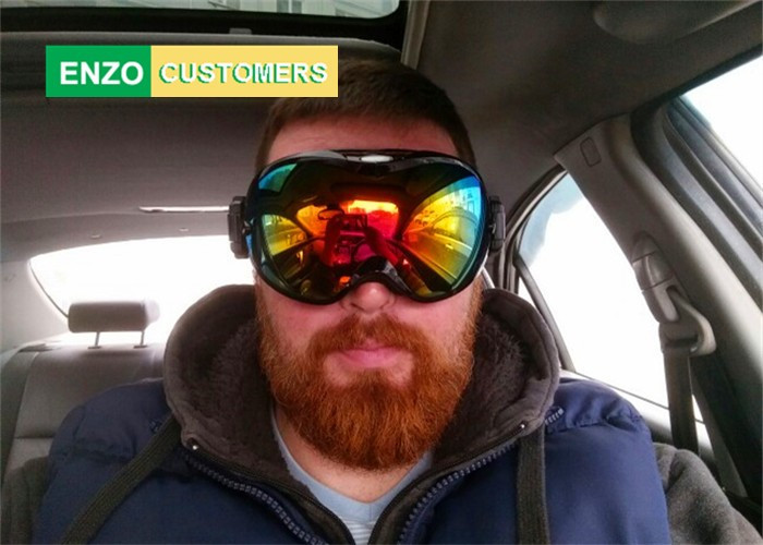 Ochelari pentru snowboard bărbați și femei, ochelari de schi UV400, lentile cu două straturi, fără uzură în ceață peste ochelarii RX