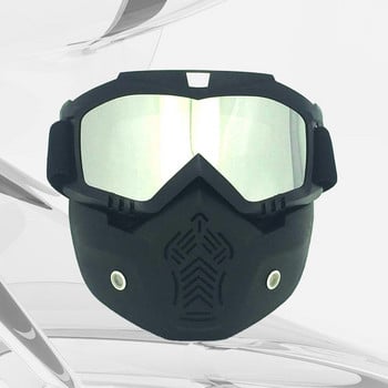 Winter Snow Goggles Ski Snowboard Snowmobile Face Mask Γυαλιά ηλίου Μάσκα σκι (Μαύρος ματς σκελετός και ασημένια γυαλιά)