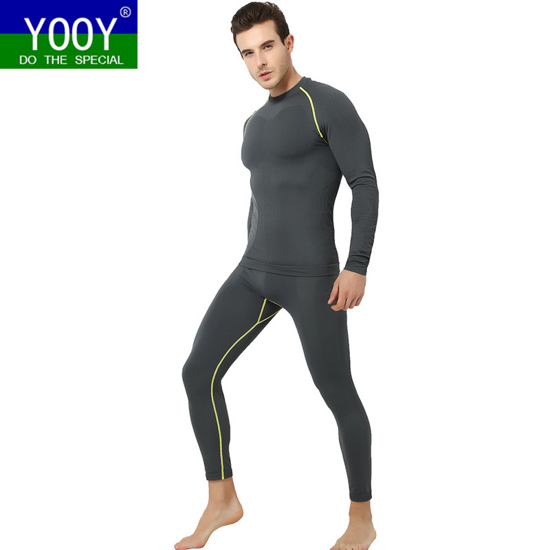 YOOY Meeste talvevarustus Suusa termopesu komplektid pikkade varrukatega treeningriided Spordivoolikud Lumelauasärgid ja püksid