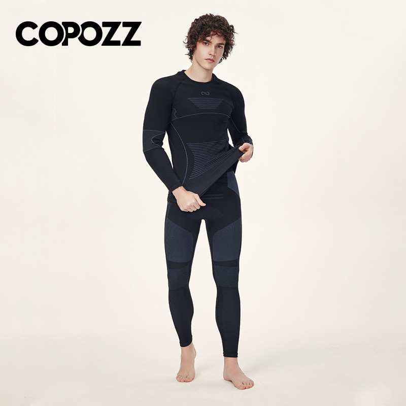 COPOZZ Vyrai Moteriški Slidinėjimo Termo apatinių rinkiniai Sportiniai Greitai Dry Treniruokliai Fitneso Treniruotės Pratimai Aptempti Marškiniai Striukės Sportiniai Kostiumai