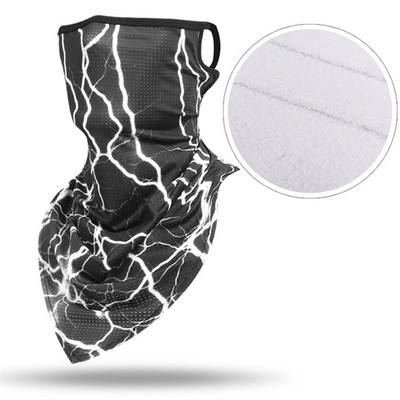 Žiemos vilnos ledo šilko šalikas trikampis bandana slidinėjimo veido kaukė skydas pakabinamas ausyje, kvėpuojantis dviračio galvos apdangalas, vamzdis, kaklo getras