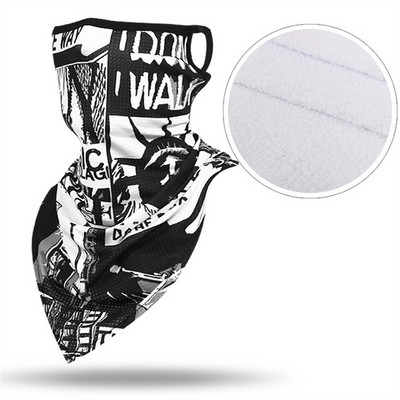 Žiemos vilnos ledo šilko šalikas trikampis bandana slidinėjimo veido kaukė skydas pakabinamas ausyje, kvėpuojantis dviračio galvos apdangalas, vamzdis, kaklo getras