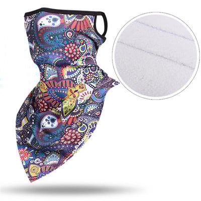 Žiemos vilnos ledo šilko šalikas trikampis bandana slidinėjimo veido kaukė skydas pakabinamas ausyje, kvėpuojantis dviračio galvos apdangalas, vamzdis, kaklo getras