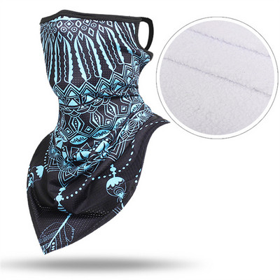 Žiemos vilnos ledo šilko šalikas trikampis bandana slidinėjimo veido kaukė skydas pakabinamas ausyje, kvėpuojantis dviračio galvos apdangalas, vamzdis, kaklo getras