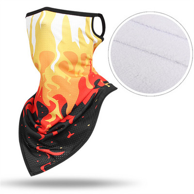 Žiemos vilnos ledo šilko šalikas trikampis bandana slidinėjimo veido kaukė skydas pakabinamas ausyje, kvėpuojantis dviračio galvos apdangalas, vamzdis, kaklo getras