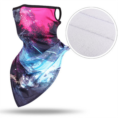 Žiemos vilnos ledo šilko šalikas trikampis bandana slidinėjimo veido kaukė skydas pakabinamas ausyje, kvėpuojantis dviračio galvos apdangalas, vamzdis, kaklo getras