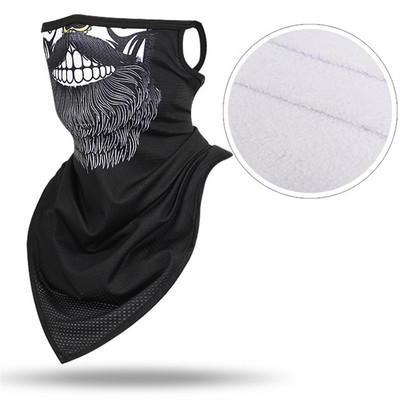 Žiemos vilnos ledo šilko šalikas trikampis bandana slidinėjimo veido kaukė skydas pakabinamas ausyje, kvėpuojantis dviračio galvos apdangalas, vamzdis, kaklo getras