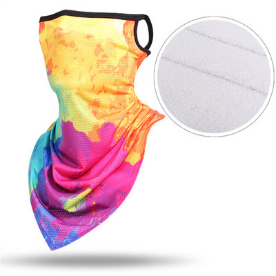 Žiemos vilnos ledo šilko šalikas trikampis bandana slidinėjimo veido kaukė skydas pakabinamas ausyje, kvėpuojantis dviračio galvos apdangalas, vamzdis, kaklo getras