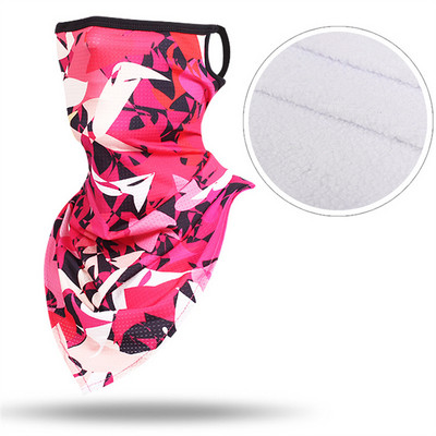 Žiemos vilnos ledo šilko šalikas trikampis bandana slidinėjimo veido kaukė skydas pakabinamas ausyje, kvėpuojantis dviračio galvos apdangalas, vamzdis, kaklo getras