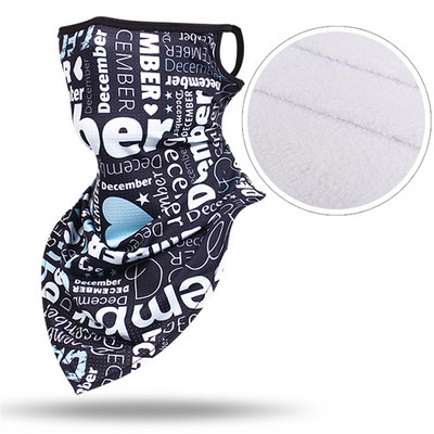 Žiemos vilnos ledo šilko šalikas trikampis bandana slidinėjimo veido kaukė skydas pakabinamas ausyje, kvėpuojantis dviračio galvos apdangalas, vamzdis, kaklo getras