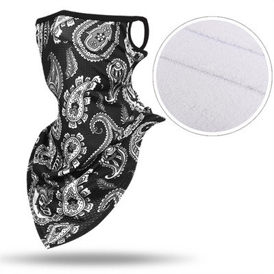 Žiemos vilnos ledo šilko šalikas trikampis bandana slidinėjimo veido kaukė skydas pakabinamas ausyje, kvėpuojantis dviračio galvos apdangalas, vamzdis, kaklo getras