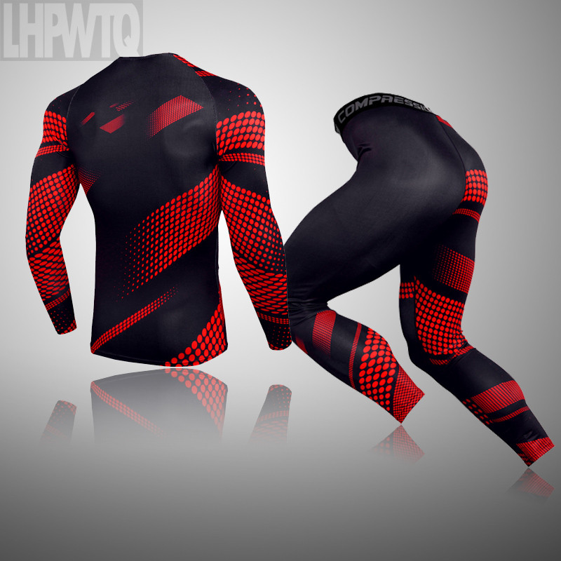 Seturi de lenjerie de corp termică de schi pentru iarnă pentru bărbați Trening de compresie MMA Rashgard Costum de jogging pentru gimnastică pentru bărbați Costum sport Long Johns
