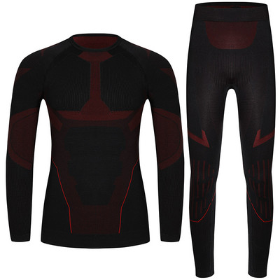 YOOY termálsí alsónemű készletek hosszú Johns Warm Up férfi síingek és nadrágok Gyorsan száradó ruházat téli szabadtéri sportokhoz