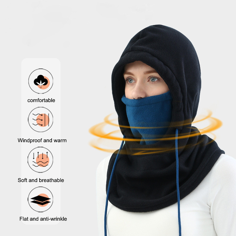 Nauja kokybiška dviračių kepurė slidinėjimo žieminė vėjui atspari kepurė lauko sportui su antkrūtiniu šaltu paminkštintu gobtuvu kaukė pliušinė šilta kepurė Dviratis Dviratis