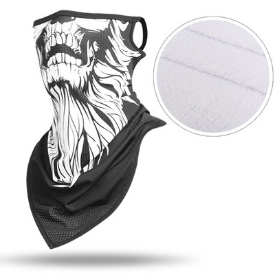 3D kaukolė žiemos slidinėjimo šalikas vamzdis vilnonis veido dangtelis dviračių kaukė Šalikai karinis trikampis bandana vėjui atsparus kaklo getras vyrams, moterims