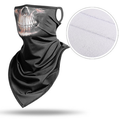 3D kaukolė žiemos slidinėjimo šalikas vamzdis vilnonis veido dangtelis dviračių kaukė Šalikai karinis trikampis bandana vėjui atsparus kaklo getras vyrams, moterims