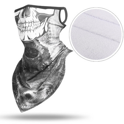 3D kaukolė žiemos slidinėjimo šalikas vamzdis vilnonis veido dangtelis dviračių kaukė Šalikai karinis trikampis bandana vėjui atsparus kaklo getras vyrams, moterims