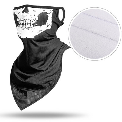 3D kaukolė žiemos slidinėjimo šalikas vamzdis vilnonis veido dangtelis dviračių kaukė Šalikai karinis trikampis bandana vėjui atsparus kaklo getras vyrams, moterims