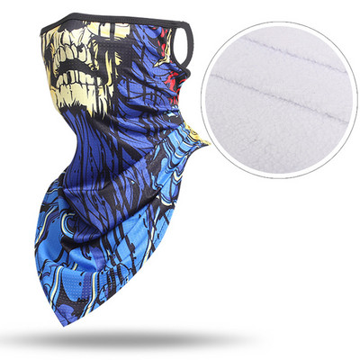 3D kaukolė žiemos slidinėjimo šalikas vamzdis vilnonis veido dangtelis dviračių kaukė Šalikai karinis trikampis bandana vėjui atsparus kaklo getras vyrams, moterims